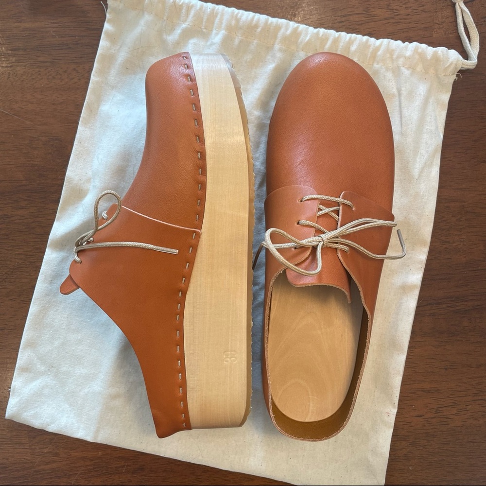 Bryr Zoe Platform Clog in Whiskey, Size 9